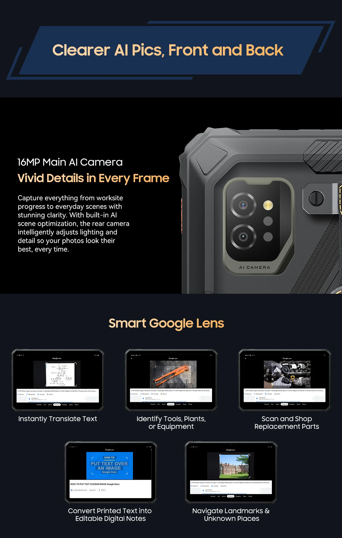 BlackView Active 7 11'' Rugged Tablet [No EU Charger] 24(8+16)GB+128GB Night Version IPS 120Hz 10000mAh 45W  Android 15 NFC