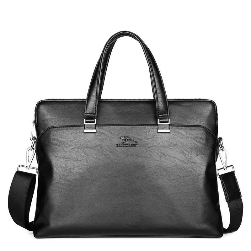 Luxury Men's Leather Briefcase Large Capacity Handbag Office Shoulder Messenger Bag Business Male Laptop Tote Bag