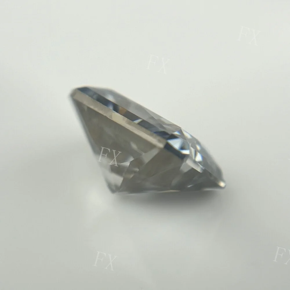 synthetic Moissanite Stone Beads with GRA Certificate Loose Gray Color Radiant Cut  Free Shipping  for Women Jewelry Ring Making