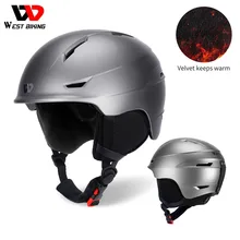 

WEST BIKING Winter Warm Cycling Helmet Men Women Integrated Helmet Electric Safety Cap Bicycle Scooter Moto Hat Bike Accessories