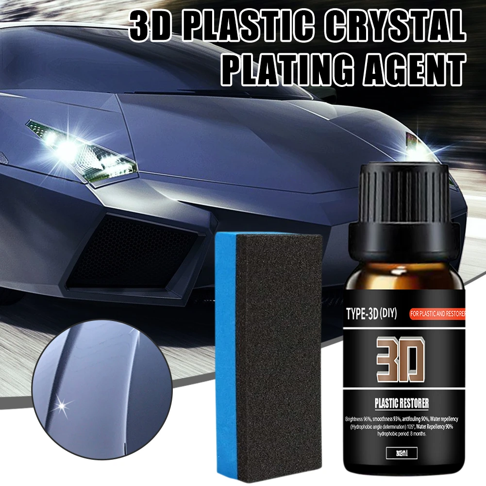 30ml Car Plastic Restore Agent Wax Long-Lasting Plastic Retreading Agent Waterproof Auto Detailing Car Repair Polish Accessories cleaning leather seats