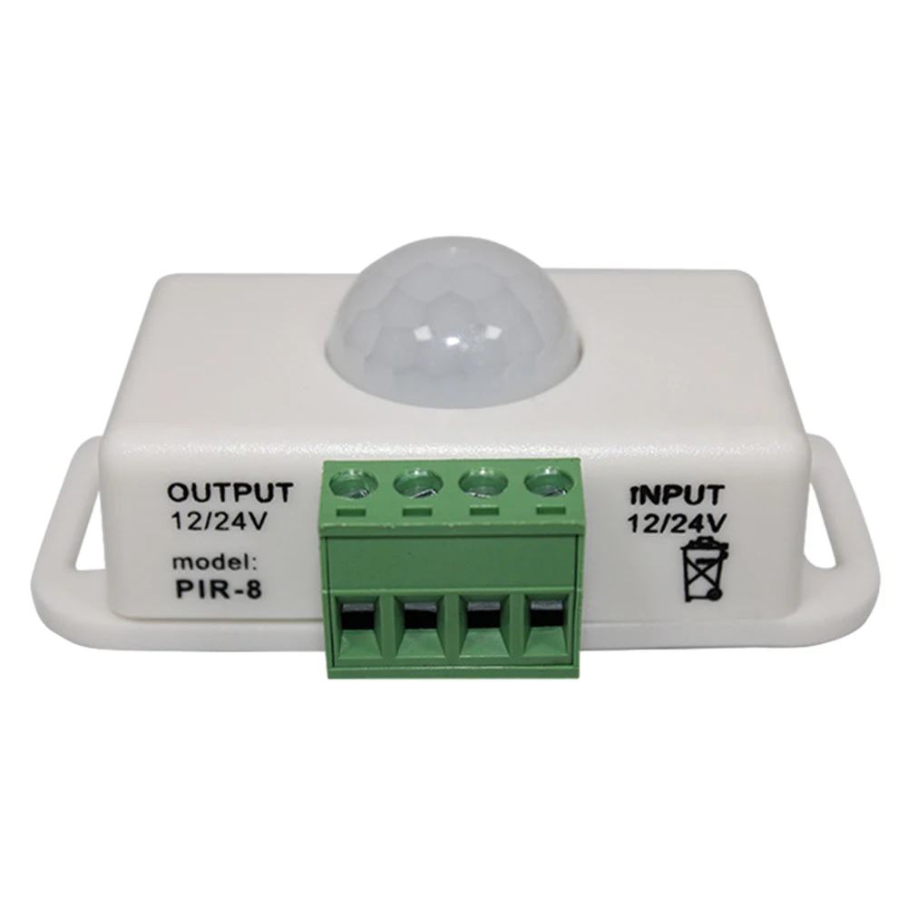 LED 스트립 전구용 PIR 모션 센서, 적외선 모션 감지기, DC 12V, 24V 바디 적외선 센서 