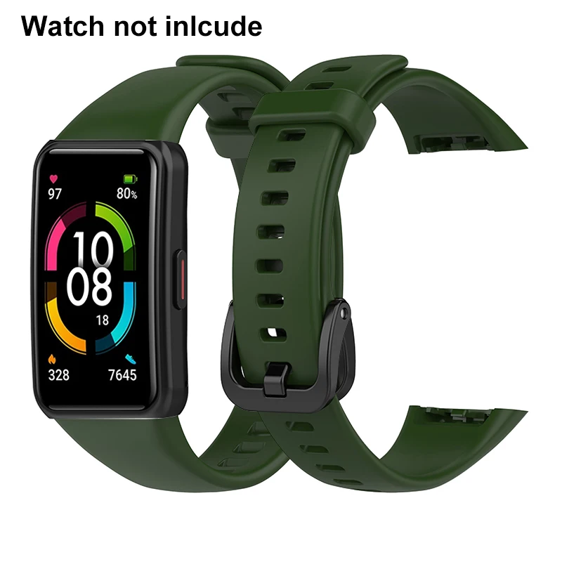 Enhanced Soft Silicone Sports Strap for Smartwatch - Durable & Comfortable Replacement Wristband