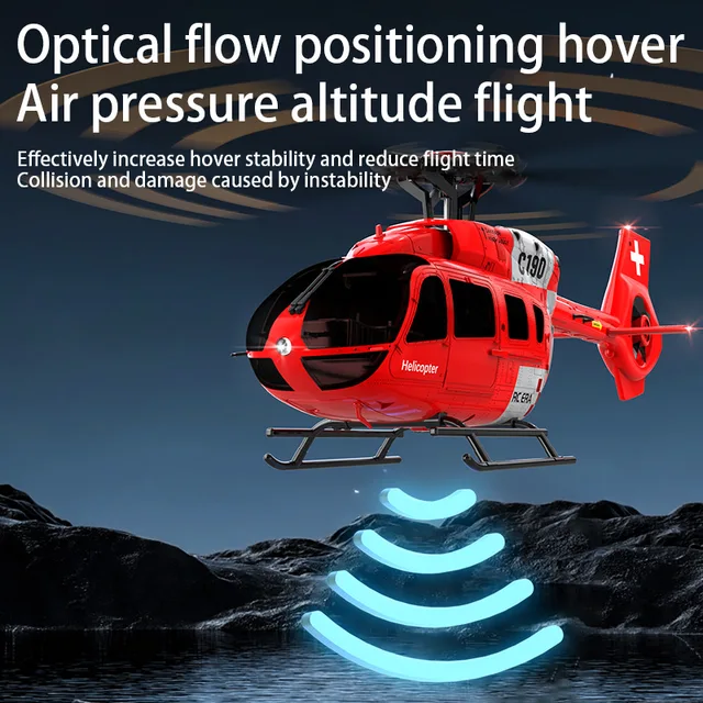 2025 new Fixed Altitude C190 Remote Control Helicopter Brushless Motor With Optical Flow Rc Electric Model Outdoor Toy Gifts 5