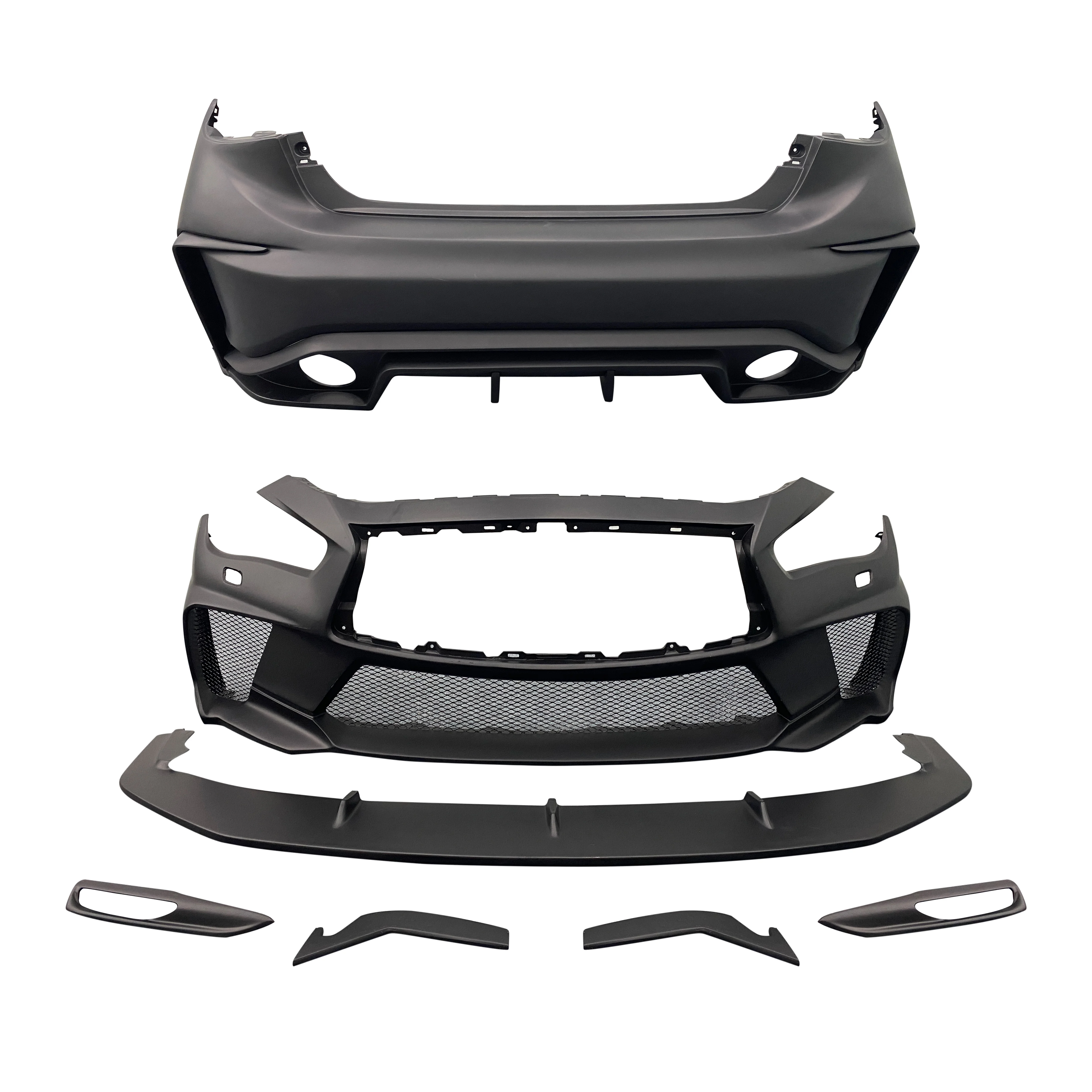 

High quality fiber glass body kit front bumper rear for Q50