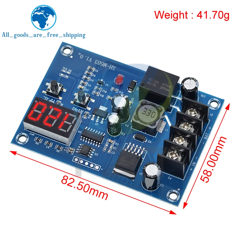 Modulo Controllo Carica Batteria 12V XH-M601 - Anti Sovraccarico, Con Spegnimento Automatico - Foto 5