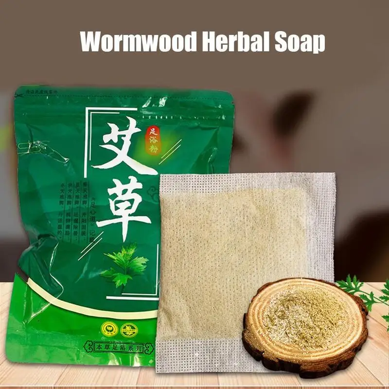 30Pcs/Pack Mugwort Herb Foot Soak Chinese Medicinal Wormwood Foot Bath Herbs Powder Feet Spa Soak Relax Massage images - 6