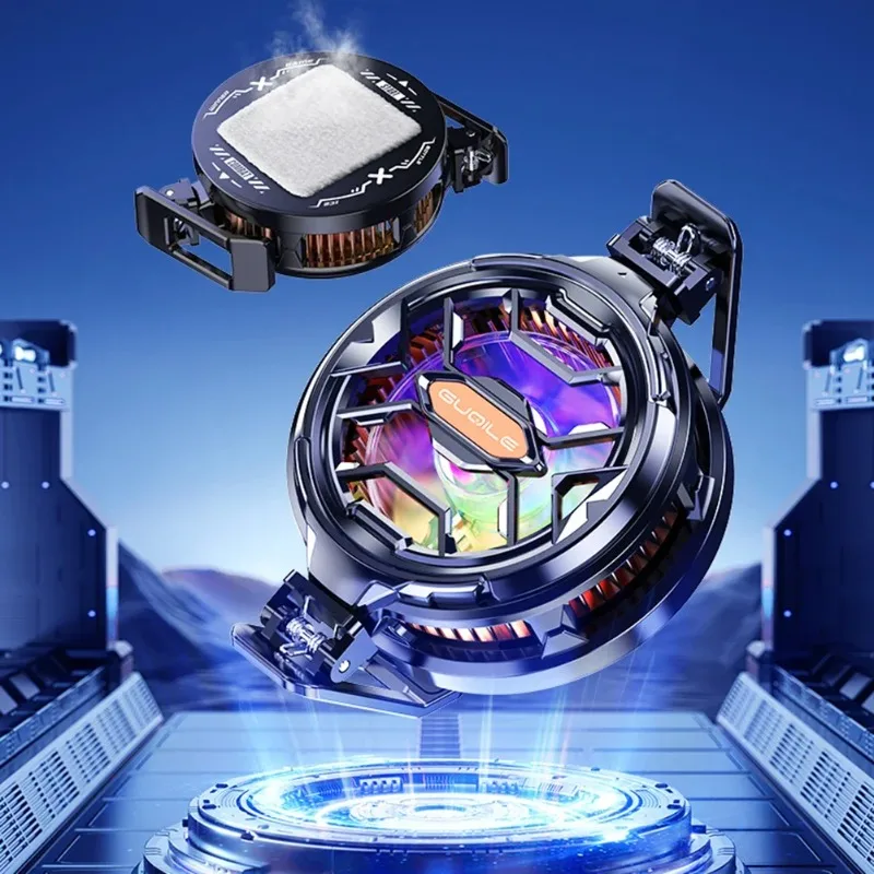 Magnetic Semiconductor Mobile Phone Cooler Radiator 15W Strong Cooling Laptop Tablet Radiator 7Color Lighting Phone Game Cooling