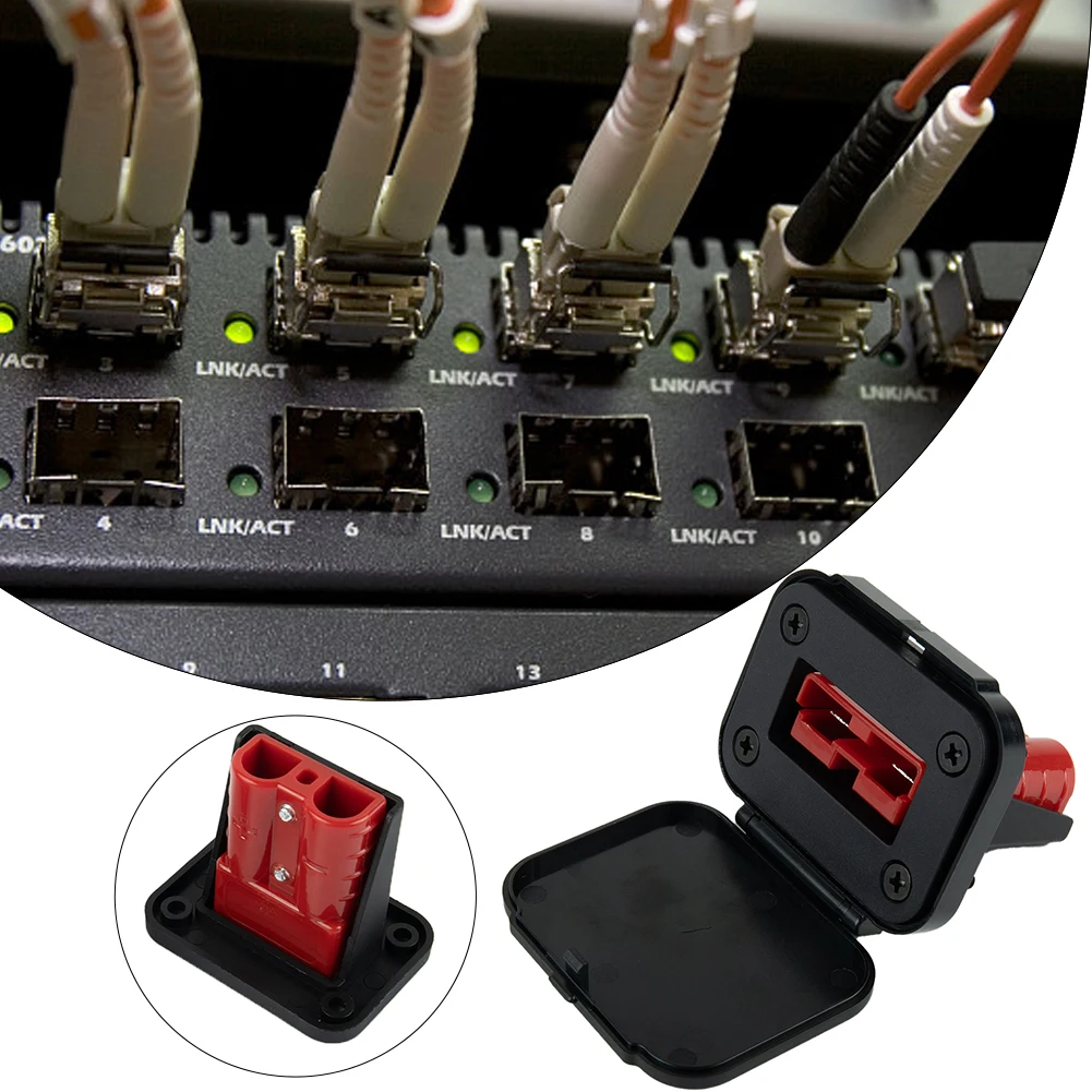 Twin Dual Flush Mount 50 Amp For Anderson Plug Mounting Bracket Caravan Trailer Truck For Anderson Connection Plug Connector 1pc