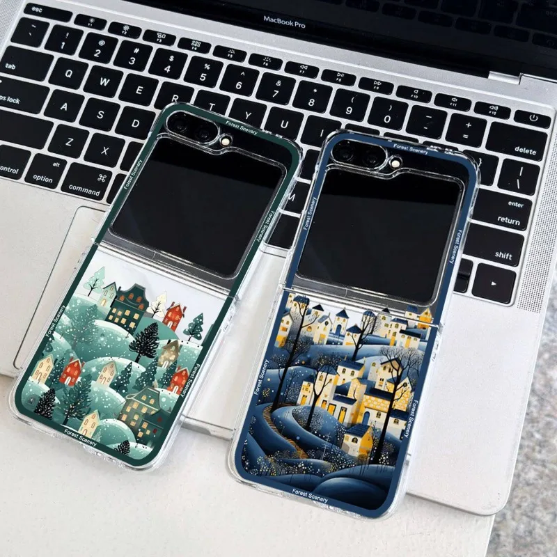 Winter Snow View House Shockproof Phone Case Cover
