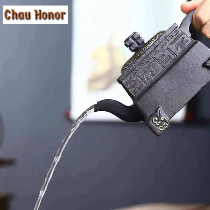 380ml Yixing High-end Handmade Tea Pot Famous Purple Clay Teapot Home Kettle Chinese Tea Ceremony Customized Collection Gifts