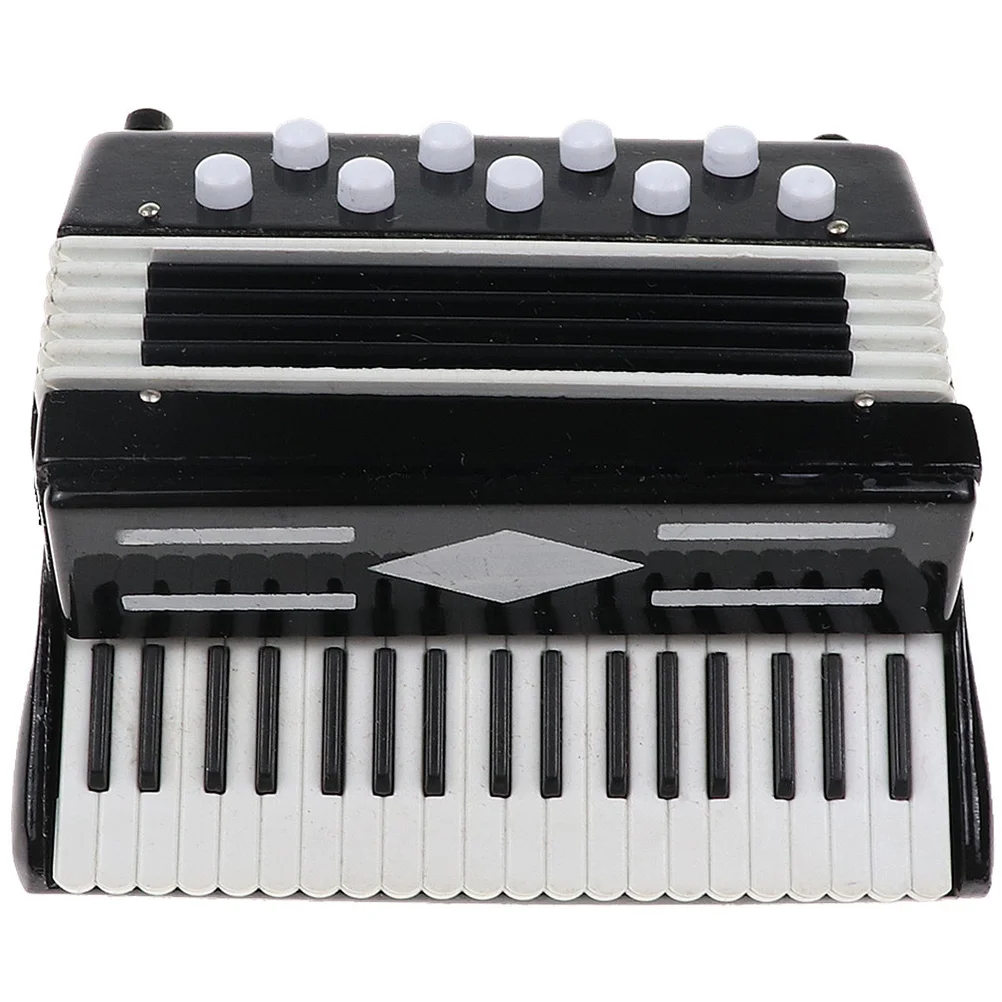

Dollhouse Accordion Tiny Photo Prop Decorations Mini Basswood Accessory Musical Instruments Child