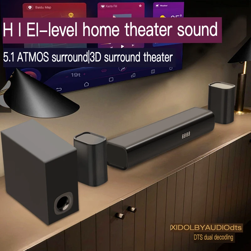 Home Bluetooth TV Soundbar Speaker Echo Wall Home