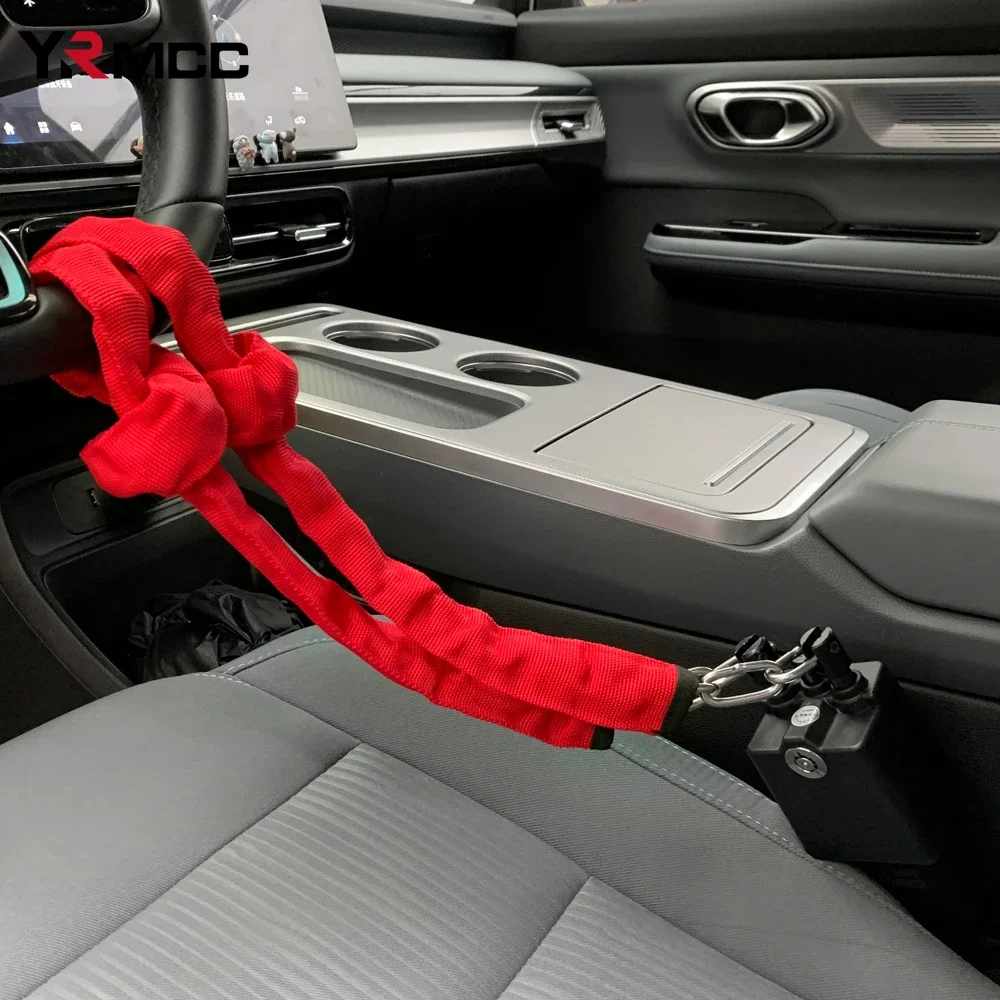 Car Steering Wheel Lock with Seat Belt Buckles Sturdy Lock Universal Theft Prevention Anti Theft for Truck Car Accessories