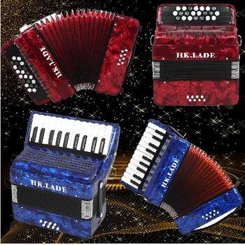 HK.LADE Professional Accordion 22 Keys 8 Bass Button Accordion Piano Musical Instrument Bring Backpacks And Straps Accessories