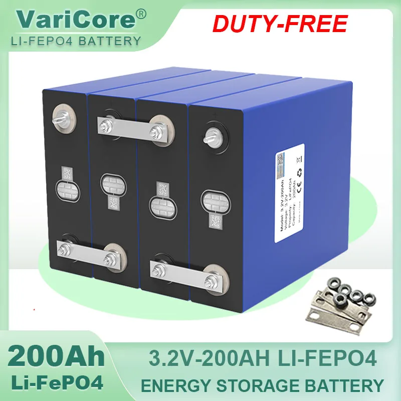 3.2V 200Ah Lifepo4 Batteria Batterie Al Litio Ferro Fosfato Per Camper Golf Cart Off-Road Solar Wind Class A Tax Free