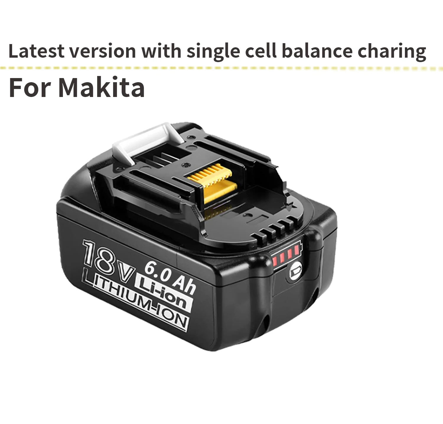 

BL1860 6000mAh Lithium ion Rechargeable bateria for makita 18v BL1830 BL1840 BL1850 BL1860B LXT 400 Battery