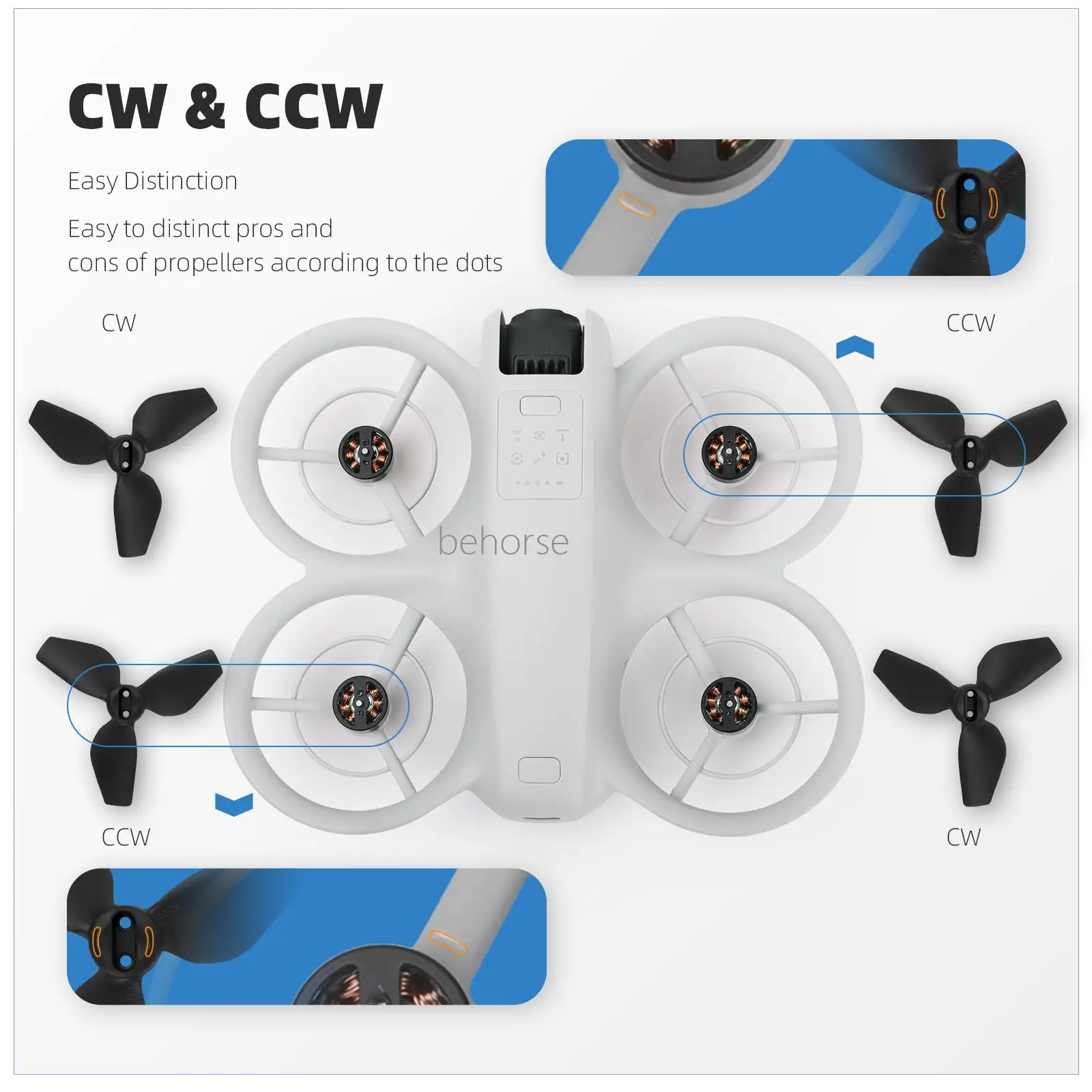Hélices de rechange DJI Neo - 2 paires, multiples couleurs