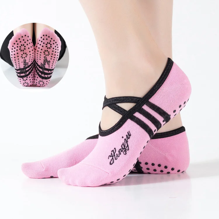 Yoga Socks Socks Sport Women Non-slip Grips&Straps for Ballet Pilates Fitness Gym Sports Bandage Dance Socks 6 S8ff539a1b0c94ca49379b08a7e5469c3Z