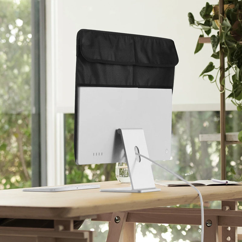 For Apple 24 Inch Imac Display Dust Protection Sleeve Pu Rear Pocket Apple All-In-One Computer Dust Cover