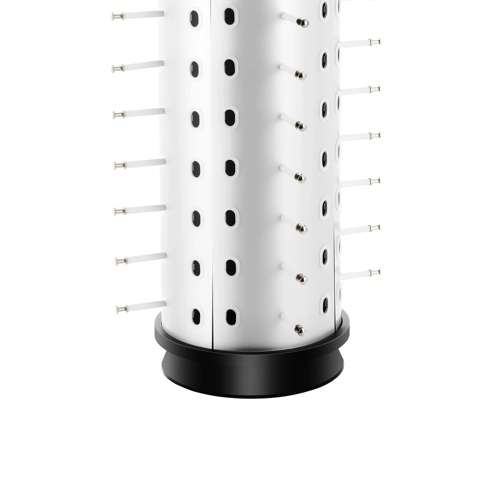 360° Rotating Eyeglasses Display Stand for 44 Glasses, Aluminum- Plastic Panel Optical Store Rack with Mirrors for Display