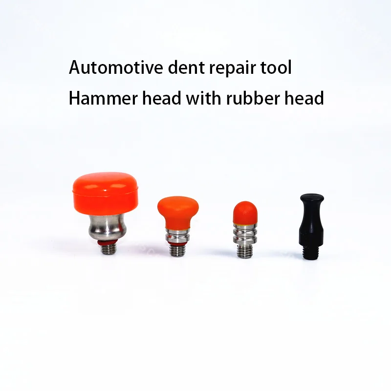4Pcs Auto Body Paintless Dent Repair Pdr Hammer Punte In Gomma Blend Hammer Tips Bundle Screw On Set Di Punte Intercambiabili Carbon Ste