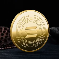 Silver and Gold Plated Commemorative Cryptocurrency Collectible Coin - Perfect Gift and Home Decor (Golden)