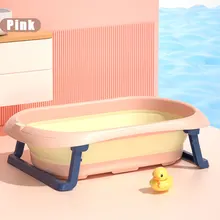 

Baby Tubs Folding Storage Bathtub Color Stitching Collapsible Portable Newborn Non Slip Bathtub Kids New Home Shower Products