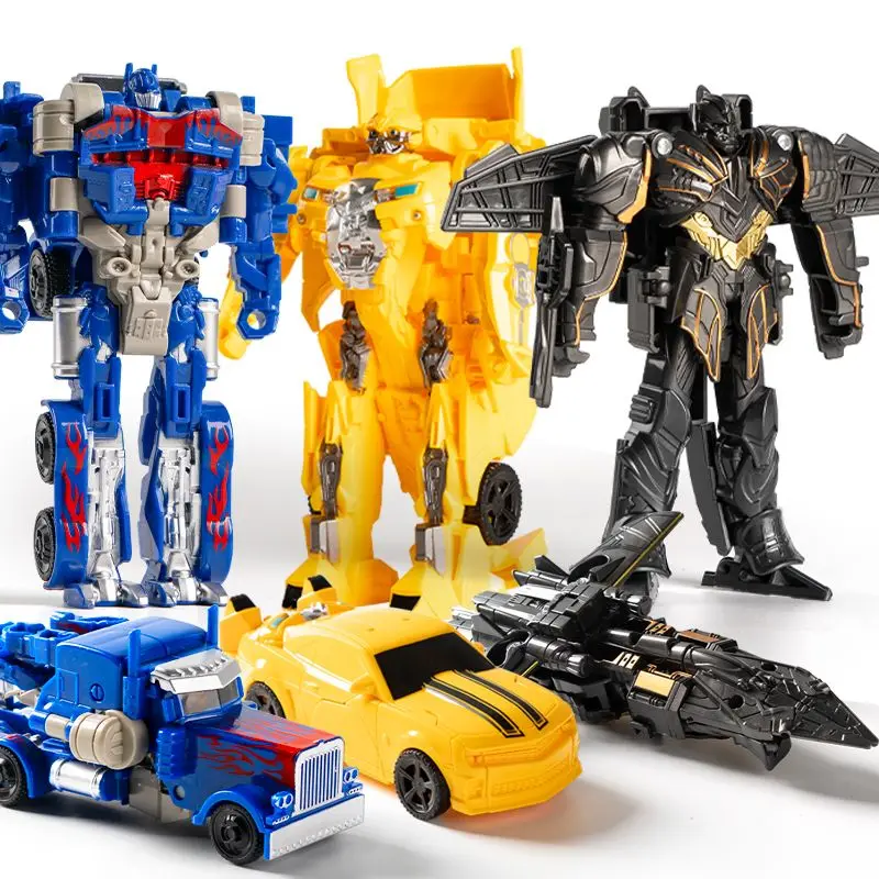 Kit de juguetes de robot de transformación 2024, modelos de 12 cm, 2 en 1, modelo de un solo paso, juguetes de transformación deformados, dinosaurios, coche, regalo para niños con caja