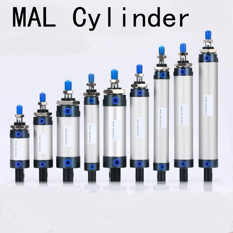 Mini Cylindre En Alliage D'aluminium MAL20X100CA MAL20X125CA MAL20X150CA MAL20X175CA MAL20X200CA MAL20X250CA MAL20X275CA MAL20X300CA