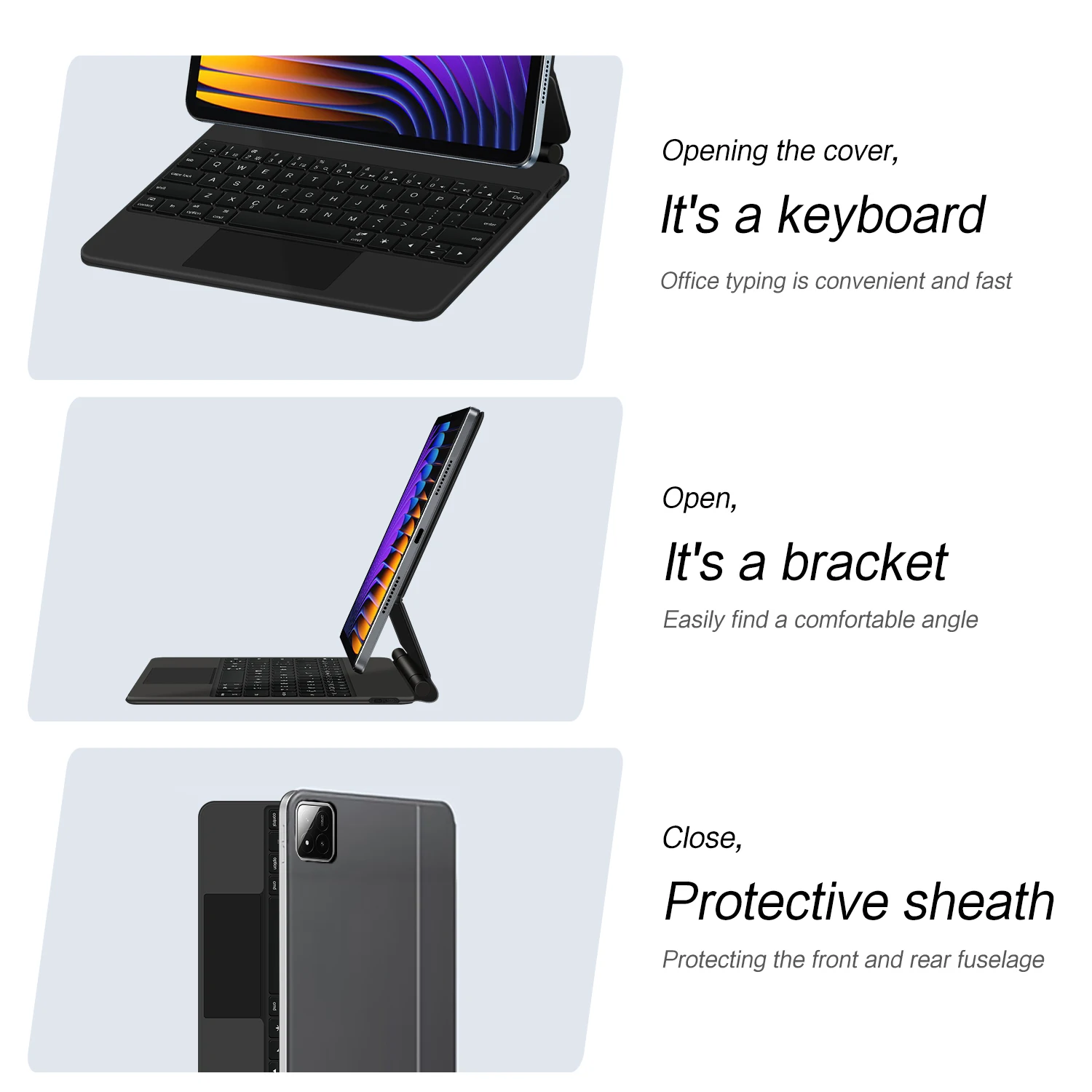HUWEI Magic Keyboard for Xiaomi Pad 7 Case Backlight Keyboard for Xiaomi MiPad 7 Mi Pad Pad7 Pro 11.2 inch Tablet Case