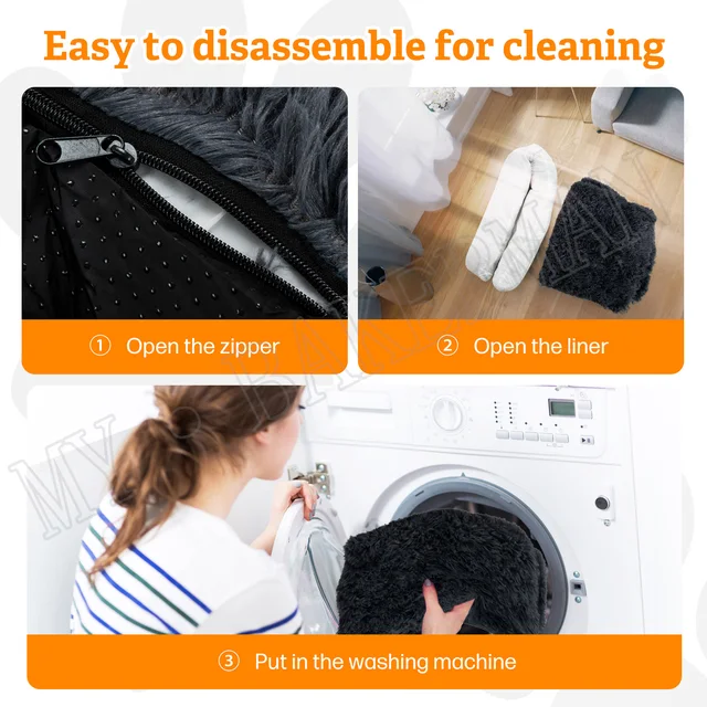 Washable blanket Sofa cover Large dog bed Sofa plush dog pet House sofa cushion plush warm kennel pet cat puppy cushion 5