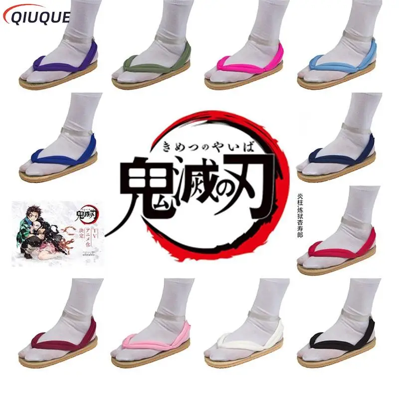 Adult / Kids Anime Kamado Nezuko Cosplay Clogs Kimono Flip-flops Geta Slippers Shoes cosplay shoes