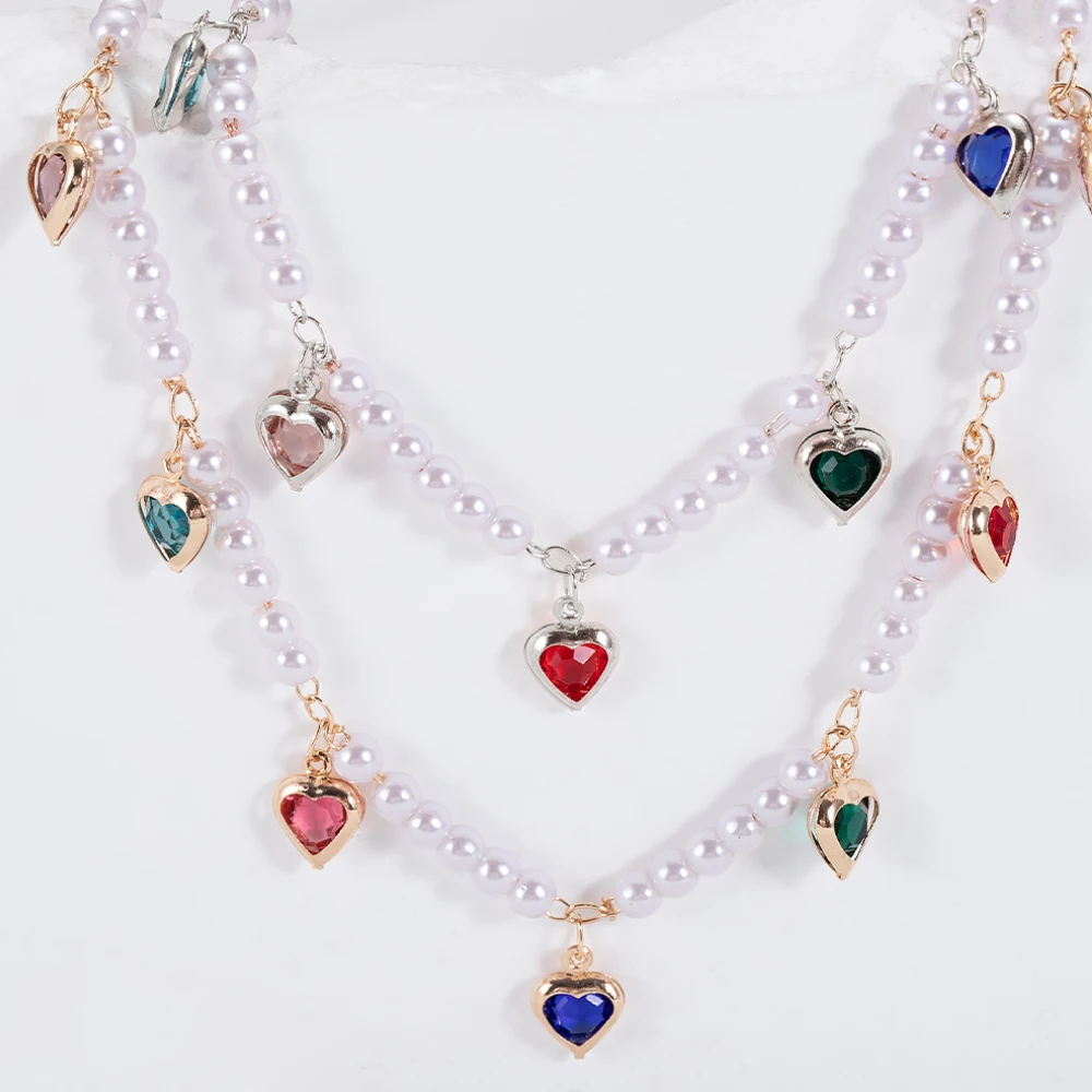 Beadthoven Perline A Forma Di Cuore 100 Pezzi: Acrilico Bianco E Rosso 7mm Per Gioielli Fai Da Te!