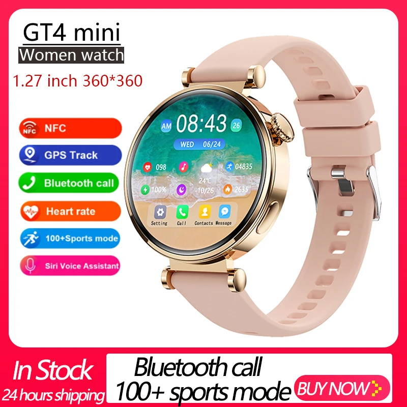 

Смарт-часы GT4 женские, 1,27 дюйма, IP68, водостойкие