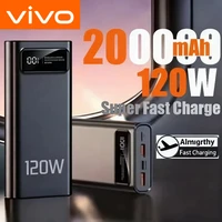 VIVO 200000mAh Power Bank 120W Fast Charging Portable Mobile Power Ultralarge Capacity Digital Display External Battery