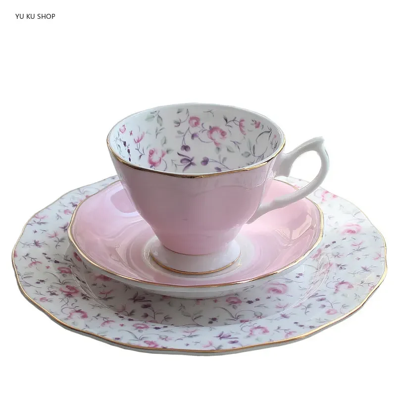 Bone China Coffee Cup Set Dessert Plate Sugar Bowl Cake Rack Milk Cup Ceramic Plate English Afternoon Teapot Base Combination