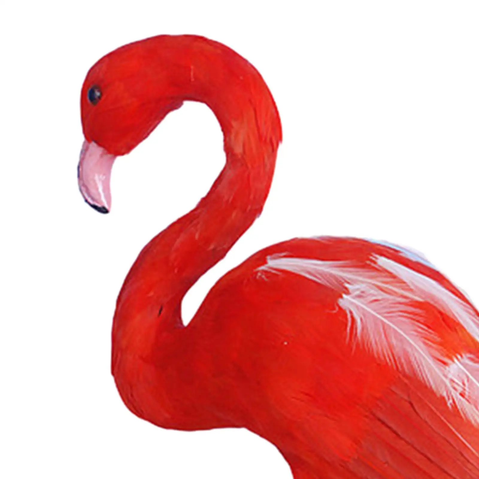 Flamingo Statue Realistic Imitation Bird Model Art Animal Figurine Bird Sculpture for Patio Backyard Garden Outdoor Decoration