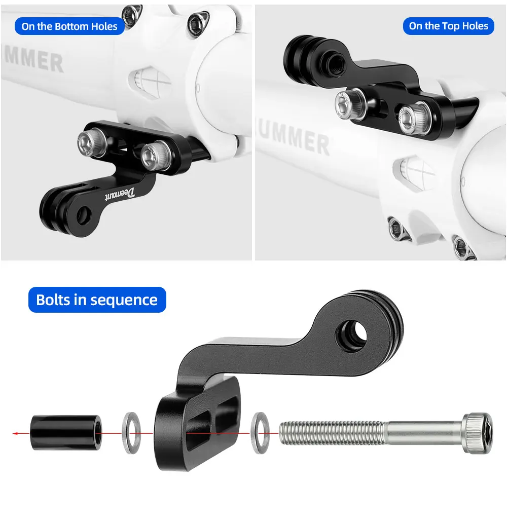 Radfahren Scheinwerfer Halter Vorbau Mount Adapter für Fahrrad Front Licht Installieren Kamera Ständer Halterung Kamera Typ Stecker – Detail 10