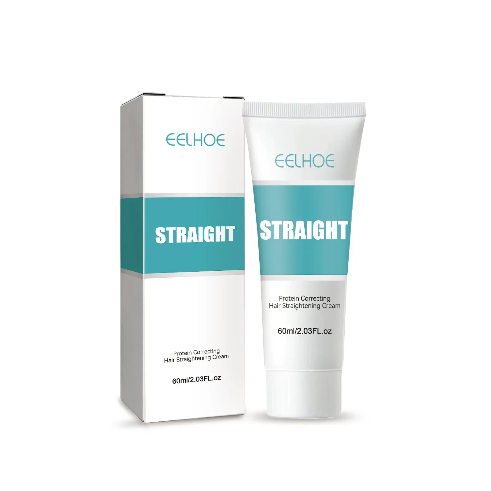 60ml Eelhoe Protein Correction Hair Relaxer Natural Smooth Cold Wave Clip-Free Pull-Free Hair Moisturizing Repair Texture