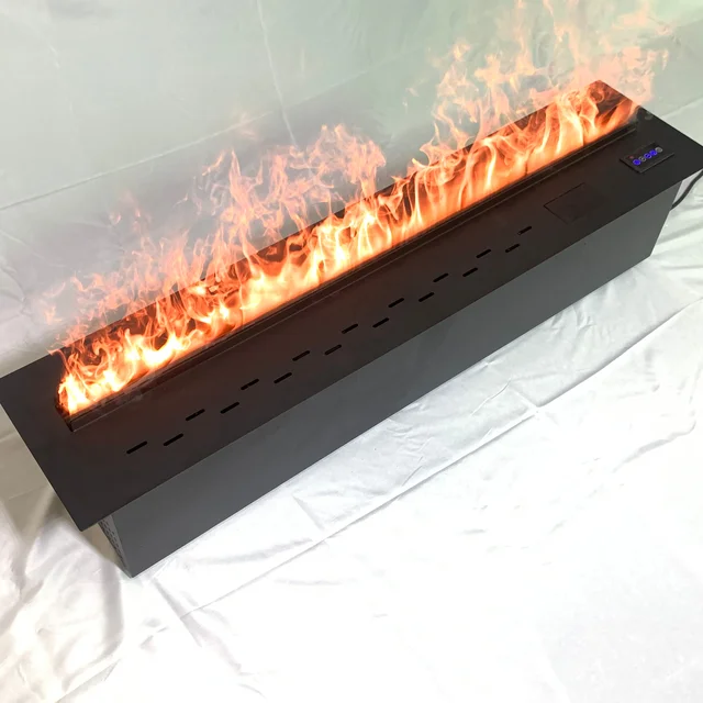 Electric Designer Steel Water Steam Fireplace Remote Control Household Hotel Use US Plug Easy Insert Installation Living Room 5