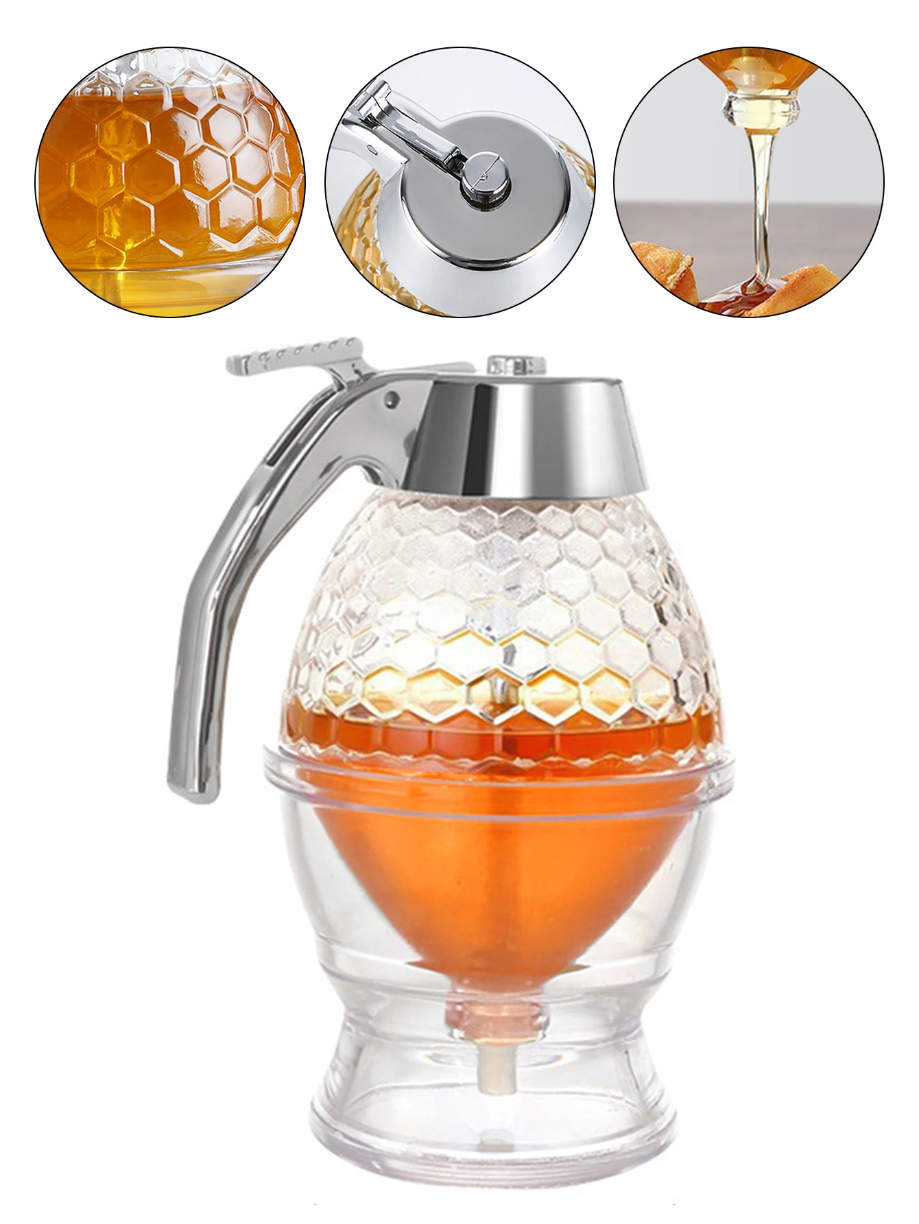 Honey Syrup Press Dispenser Food Grade Material Bottle for Home Kitchen Supplies