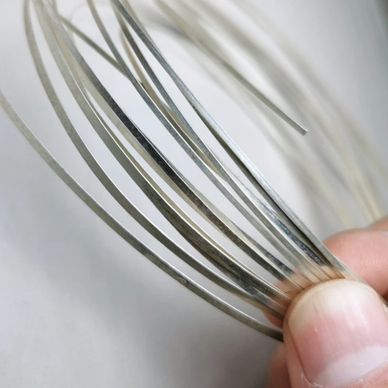 50CM S999 Pure Silver Flat Wire for DIY Fine Jewelry Making Jewelry
