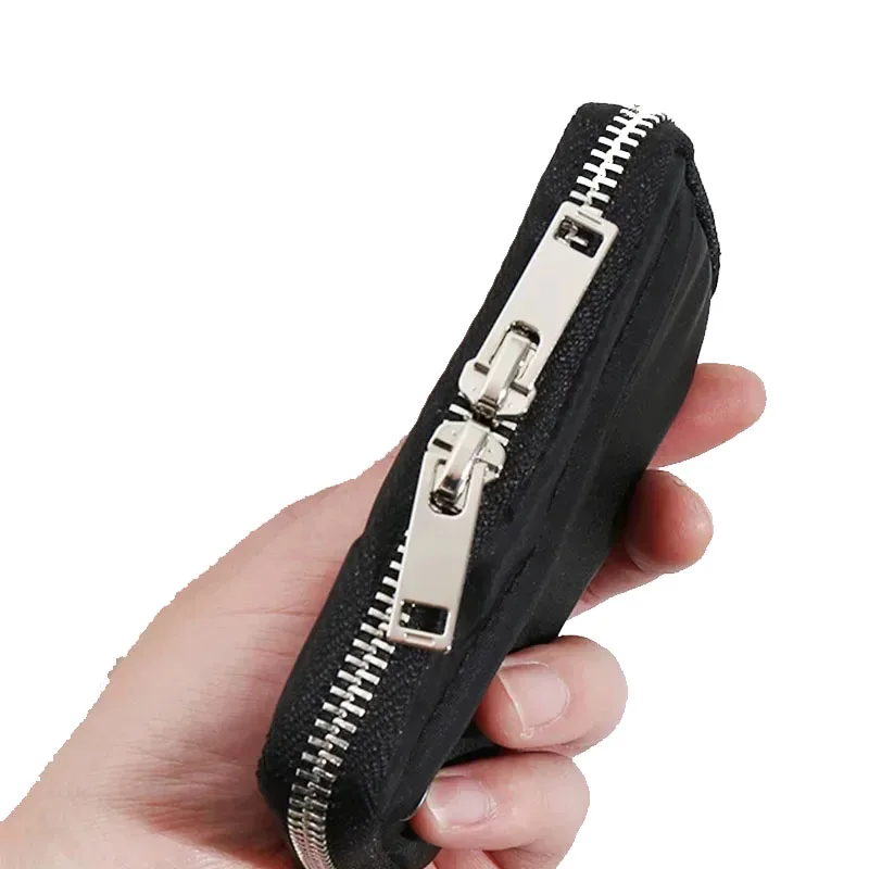 Japanese Men Wallet Earbuds Storage Bag Credit Card Holder Case for Boys Girls Journey Bank Card Organizer Zipper Coin Purse