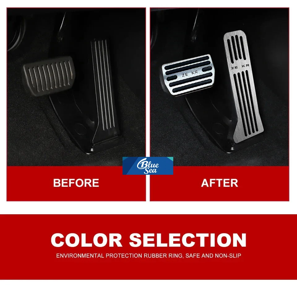 2Pcs Brake Pedal For ZEEKR 7X 9X 001/007/009/MIX/GT Aluminum Alloy Brake Accelerator Pedal Covers Set Anti-Slip Foot Rest Pedals