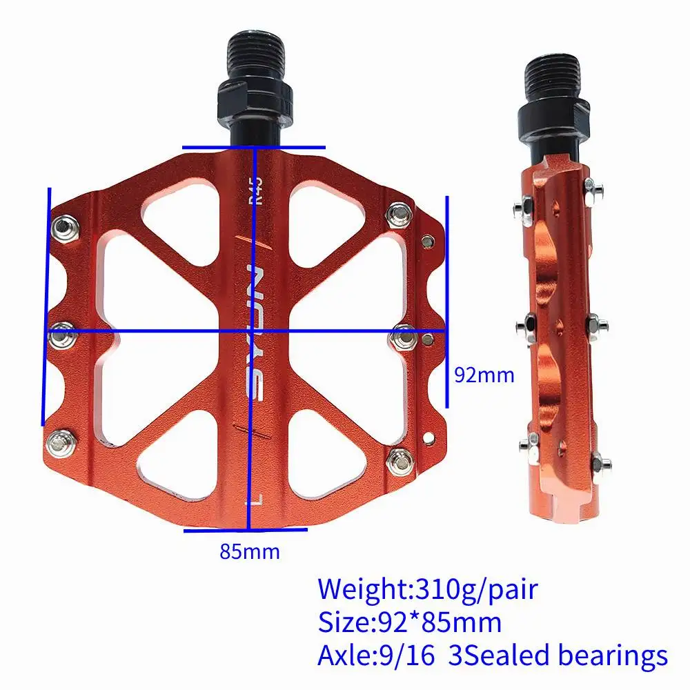Mountain Bike Pedals SYUN Bicycle Pedal Ultra Light 3 Sealed Bearings 9/16 Aluminum Alloy MTB Road Bike Parts
