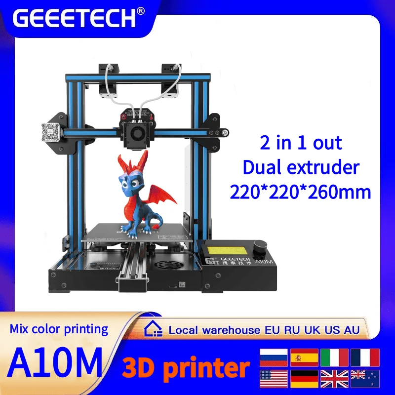 Geeetech Mizar 3.5-inch Color Touch Screen TMC2208 Slient Driver 3D  Printer, 220×220×260mm, FDM 3D Printer, Fast Shipping - AliExpress