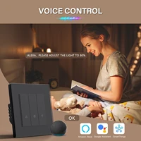 BSEED WIFI Dimmer Switch 1/2/3/4Gang Smart Click Button Switch Glass Panel White LED Indicator Tuya Smart Life Alexa Control - Image 5