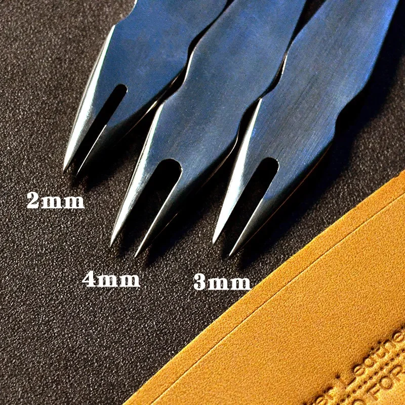 Leather Tools Leather Craft Tools 2/3/4mm Stainless Steel Isometric Gauge Tool DIY Leather Edge Creaser