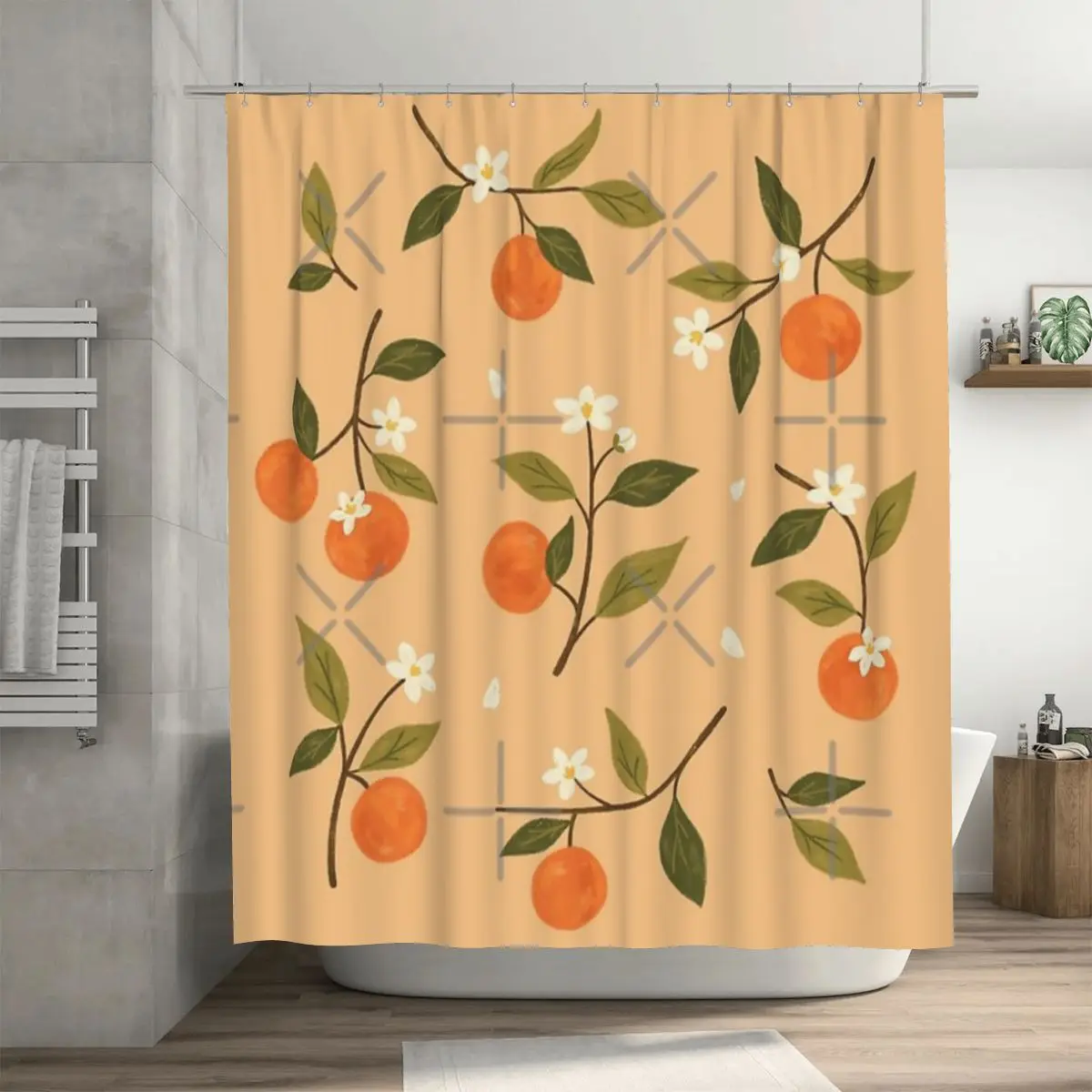 

Оранжевая занавеска для душа You Glad, 72x72 дюйма, с крючками, с узором «сделай сам», декор для ванной комнаты